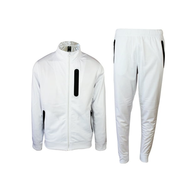 WSPLYSPJY Mens Casual 2 Pieces Athletic Full Zip Sports Jacket & Pants Tracksuit Set 